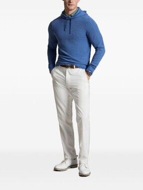 RLX Ralph Lauren Performance Waffle-Knit Hoodie Blue Mens Medium